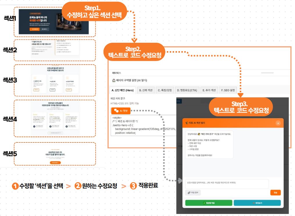 티토 AI 챗봇 기반 홈페이지 수정